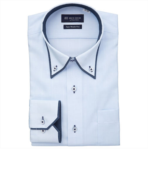 【超形態安定】 ボタンダウン 長袖 形態安定 ワイシャツ