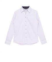 【超形態安定】 スキッパー 長袖 形態安定 綿100% レディースシャツ