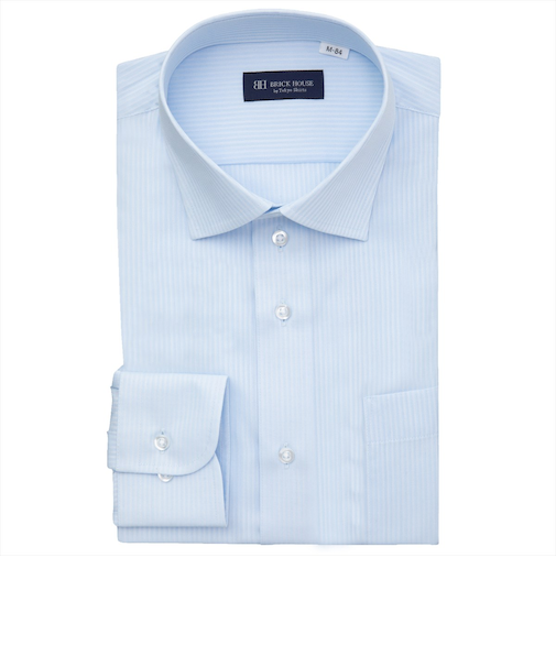 【吸水速乾】 ワイド 長袖 形態安定 ワイシャツ