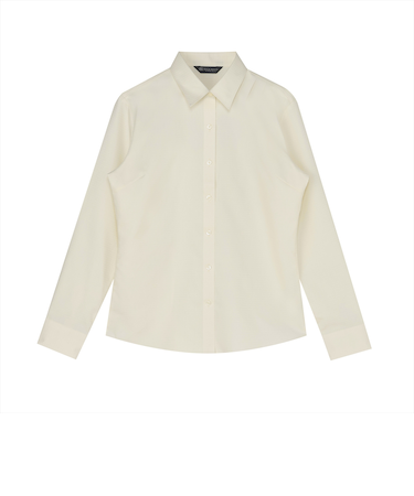 【透け防止】 レギュラー 長袖 形態安定 レディースシャツ