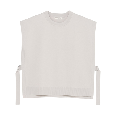 ニット ミラノリブ Dカンベルト付 ベスト レディース