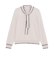 ニット ボウタイ プルオーバー レディース