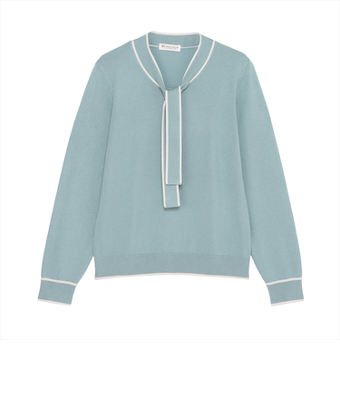 ニット ボウタイ プルオーバー レディース