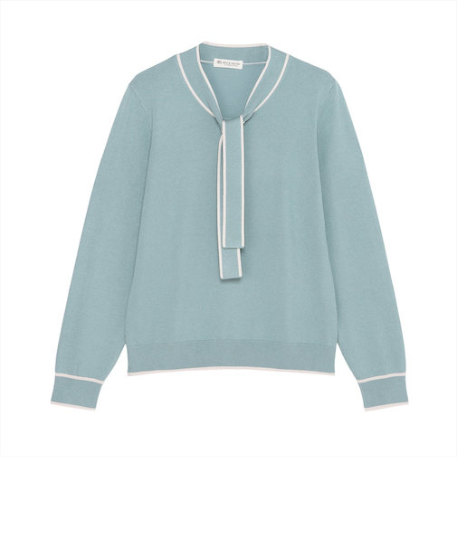 ニット ボウタイ プルオーバー レディース