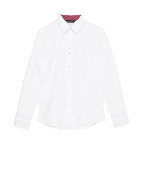 【透け防止】 レギュラー 長袖 形態安定 レディースシャツ