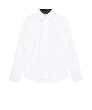 【透け防止】 レギュラー 長袖 形態安定 レディースシャツ