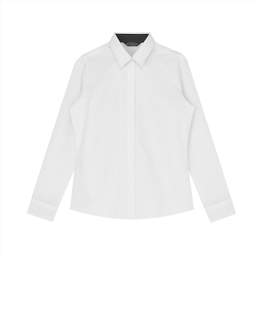 【透け防止】 レギュラー 長袖 形態安定 レディースシャツ