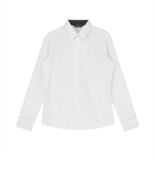 【透け防止】 レギュラー 長袖 形態安定 レディースシャツ