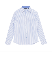 【透け防止】 スキッパー 長袖 形態安定 レディースシャツ