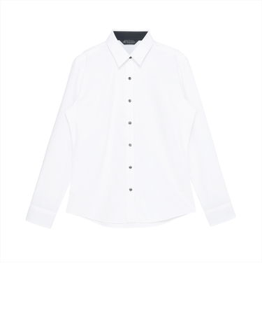 【透け防止】 レギュラー 長袖 形態安定 レディースシャツ