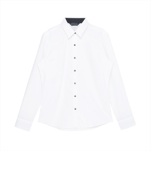 【透け防止】 レギュラー 長袖 形態安定 レディースシャツ