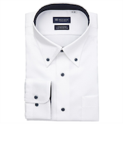 【超形態安定・大きいサイズ】 ボタンダウン 長袖 形態安定 綿100% ワイシャツ