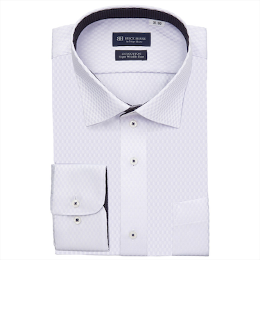 【超形態安定・大きいサイズ】 ワイド 長袖 形態安定 綿100% ワイシャツ