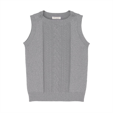 ニット ボートネック ベスト レディース