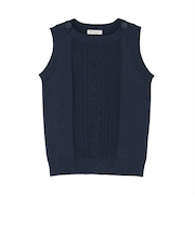 ニット ボートネック ベスト レディース