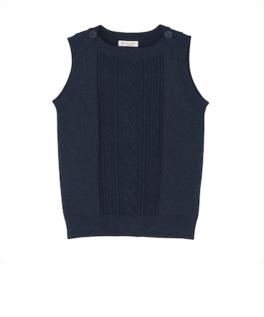 ニット ボートネック ベスト レディース