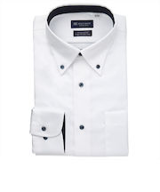 【超形態安定】 ボタンダウン 長袖 形態安定 綿100% ワイシャツ