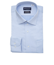 【超形態安定】 ワイド 長袖 形態安定 綿100% ワイシャツ