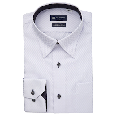 【超形態安定】 スナップダウン 長袖 形態安定 綿100% ワイシャツ