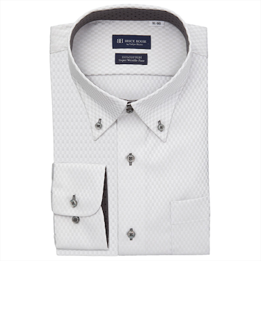 【超形態安定・大きいサイズ】 ボットーニ 長袖 形態安定 綿100% ワイシャツ