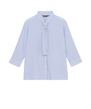 【COFREX】 ボウタイ ブラウス 七分袖 レディースデザインシャツ