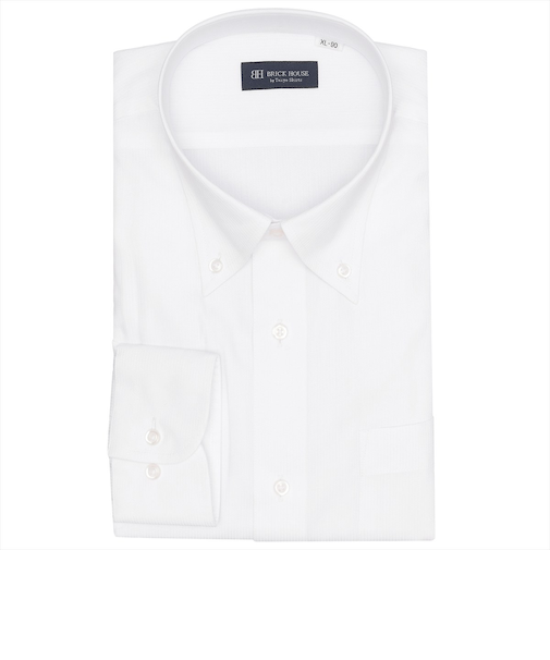 【大きいサイズ】 ボタンダウン 長袖 形態安定 ワイシャツ