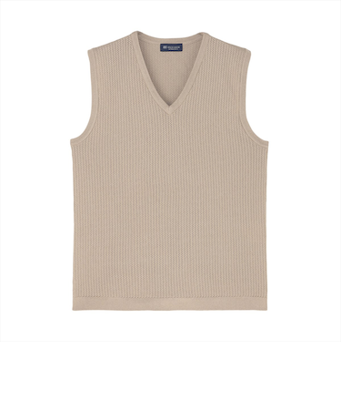 ニット メッシュ編地ベスト メンズ