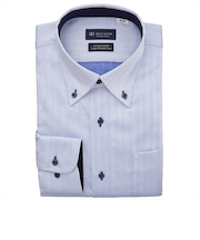 【超形態安定】 ボタンダウン 長袖 形態安定 綿100% ワイシャツ