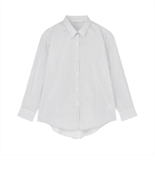 【Pitta Re:)】 ふわっとガーゼシャツ ワイドシルエット 長袖 綿100% レディース カジュアルシャツ