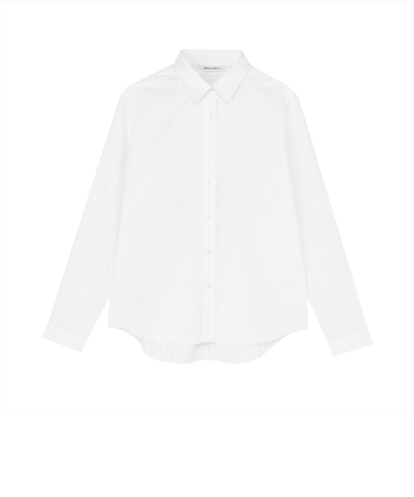 【Pitta Re:)】 ふわっとガーゼシャツ レギュラーシルエット 長袖 綿100% レディース カジュアルシャツ