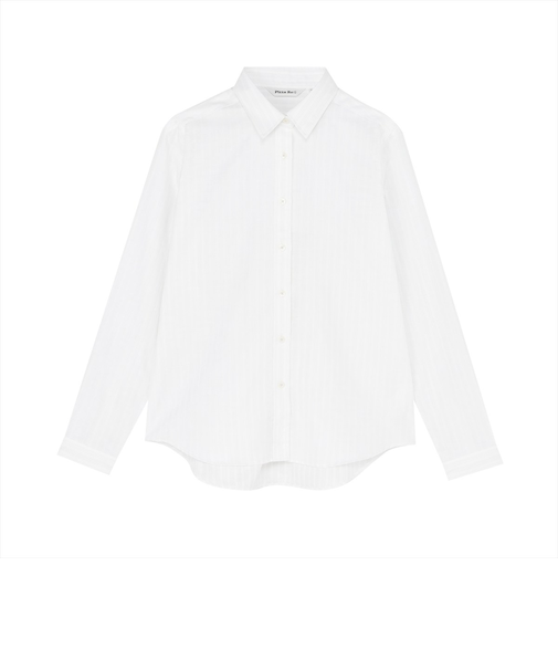 【Pitta Re:)】 ふわっとガーゼシャツ レギュラーシルエット 長袖 綿100% レディース カジュアルシャツ