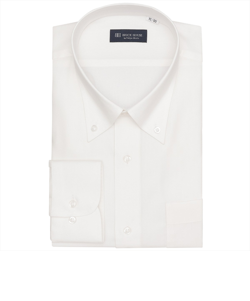 【大きいサイズ】 ボタンダウン 長袖 形態安定 ワイシャツ