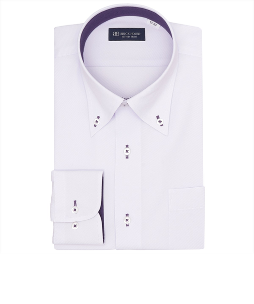 【COFREX】 ボタンダウン 長袖 形態安定 ワイシャツ