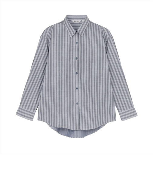 【Pitta Re:)】 ふわっとガーゼシャツ ワイドシルエット 長袖 綿100% レディース カジュアルシャツ