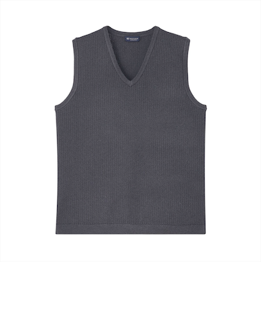 ニット メッシュ編地ベスト メンズ