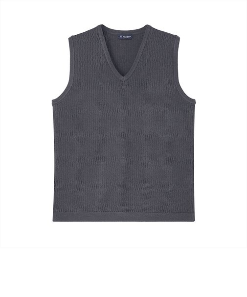 ニット メッシュ編地ベスト メンズ