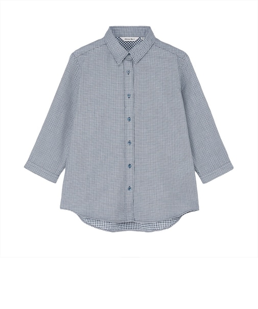 【Pitta Re:)】ふわっとガーゼシャツ レギュラーシルエット 七分袖 綿100% レディース カジュアルシャツ