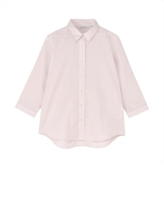 【Pitta Re:)】ふわっとガーゼシャツ レギュラーシルエット 七分袖 綿100% レディース カジュアルシャツ