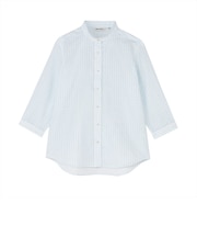 【Pitta Re:)】ふわっとガーゼシャツ レギュラーシルエット 七分袖 綿100% レディース カジュアルシャツ