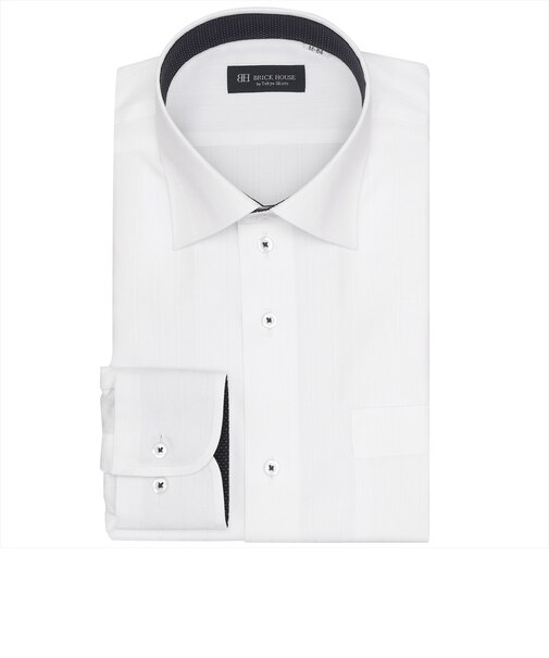 【吸水速乾】 ワイド 長袖 形態安定 ワイシャツ