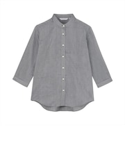 【Pitta Re:)】ふわっとガーゼシャツ レギュラーシルエット 七分袖 綿100% レディース カジュアルシャツ