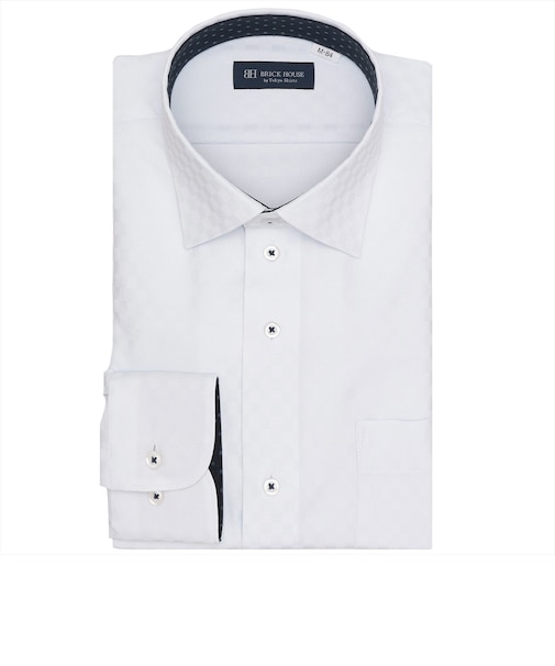 【COFREX】 ワイド 長袖 形態安定 ワイシャツ