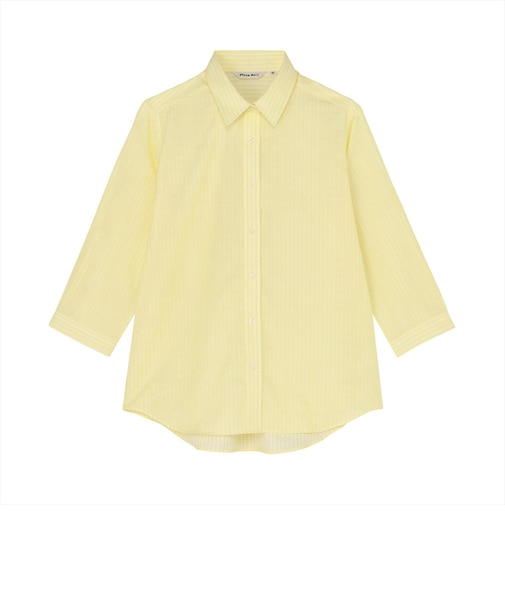 【Pitta Re:)】ふわっとガーゼシャツ レギュラーシルエット 七分袖 綿100% レディース カジュアルシャツ