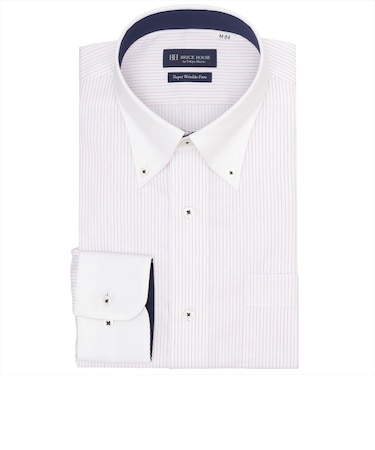 【超形態安定】 ボタンダウン 長袖 形態安定 ワイシャツ