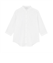 【Pitta Re:)】ふわっとガーゼシャツ レギュラーシルエット 七分袖 綿100% レディース カジュアルシャツ