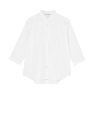 【Pitta Re:)】ふわっとガーゼシャツ レギュラーシルエット 七分袖 綿100% レディース カジュアルシャツ