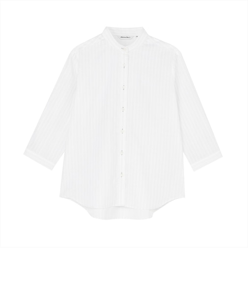 【Pitta Re:)】ふわっとガーゼシャツ レギュラーシルエット 七分袖 綿100% レディース カジュアルシャツ