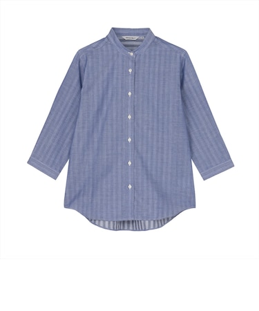 【Pitta Re:)】ふわっとガーゼシャツ レギュラーシルエット 七分袖 綿100% レディース カジュアルシャツ