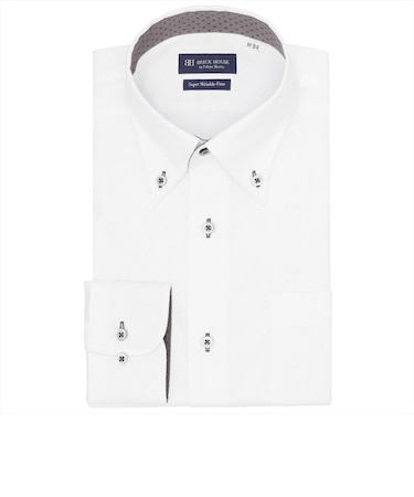 【超形態安定】 ボタンダウン 長袖 形態安定 ワイシャツ