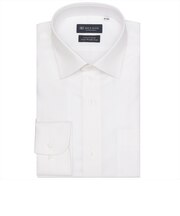 【超形態安定】 ワイド 長袖 形態安定 綿100% ワイシャツ